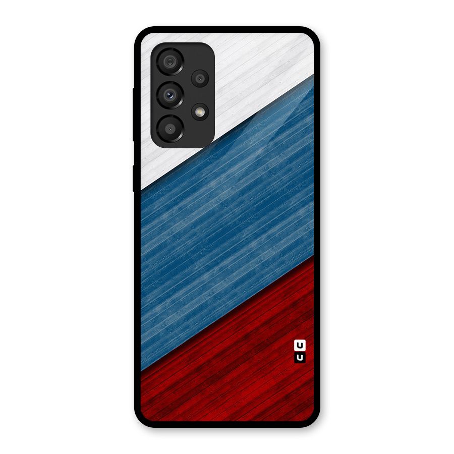 Slant Beautiful Stripe Glass Back Case for Galaxy A33 5G