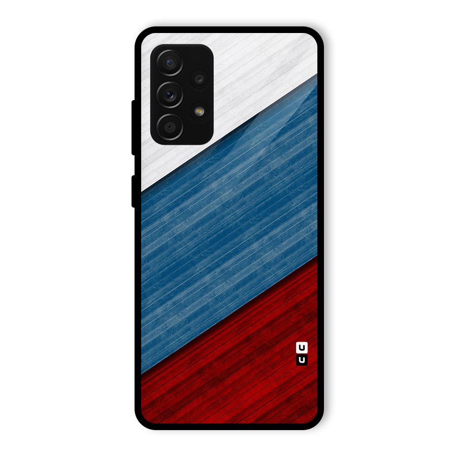 Slant Beautiful Stripe Glass Back Case for Galaxy A53 5G