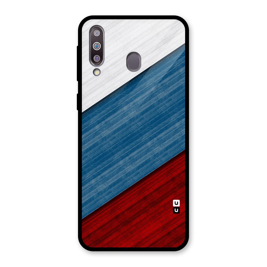 Slant Beautiful Stripe Glass Back Case for Galaxy M30