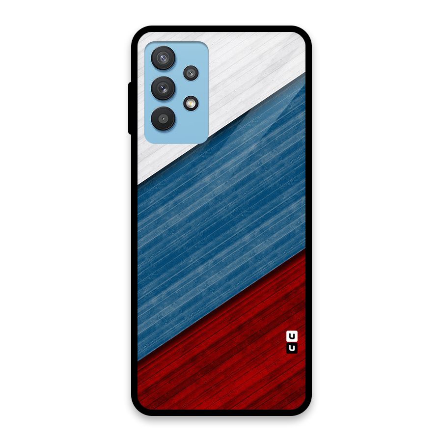 Slant Beautiful Stripe Glass Back Case for Galaxy M32 5G