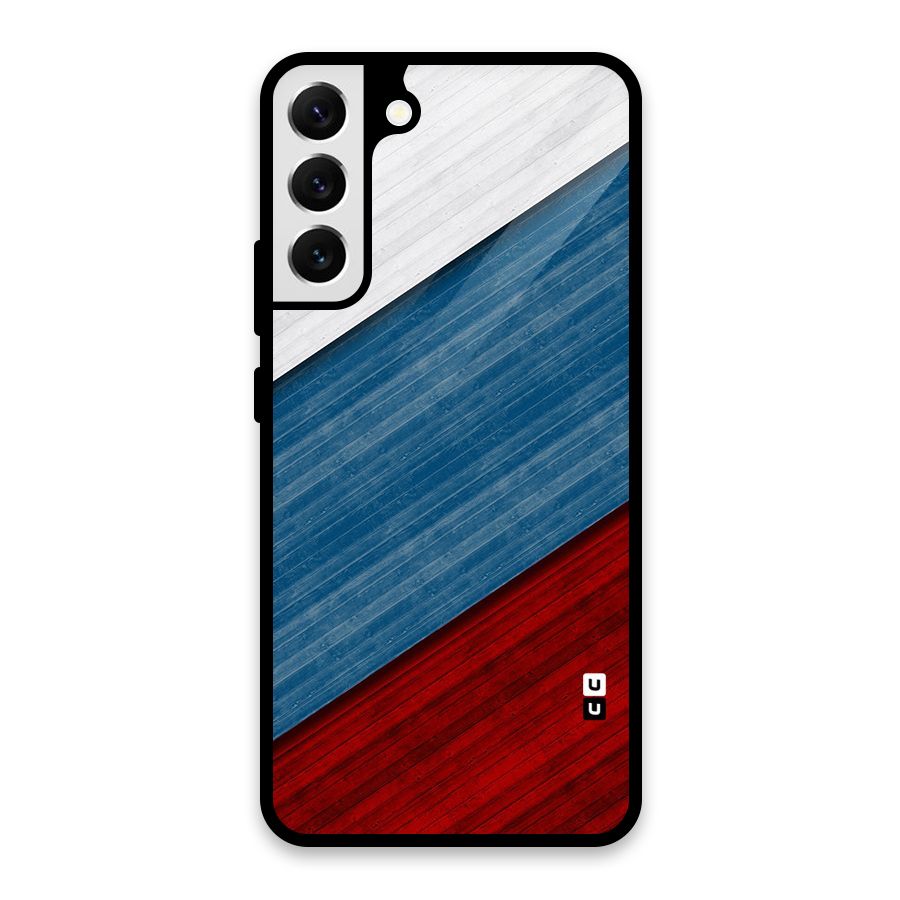 Slant Beautiful Stripe Glass Back Case for Galaxy S22 Plus 5G
