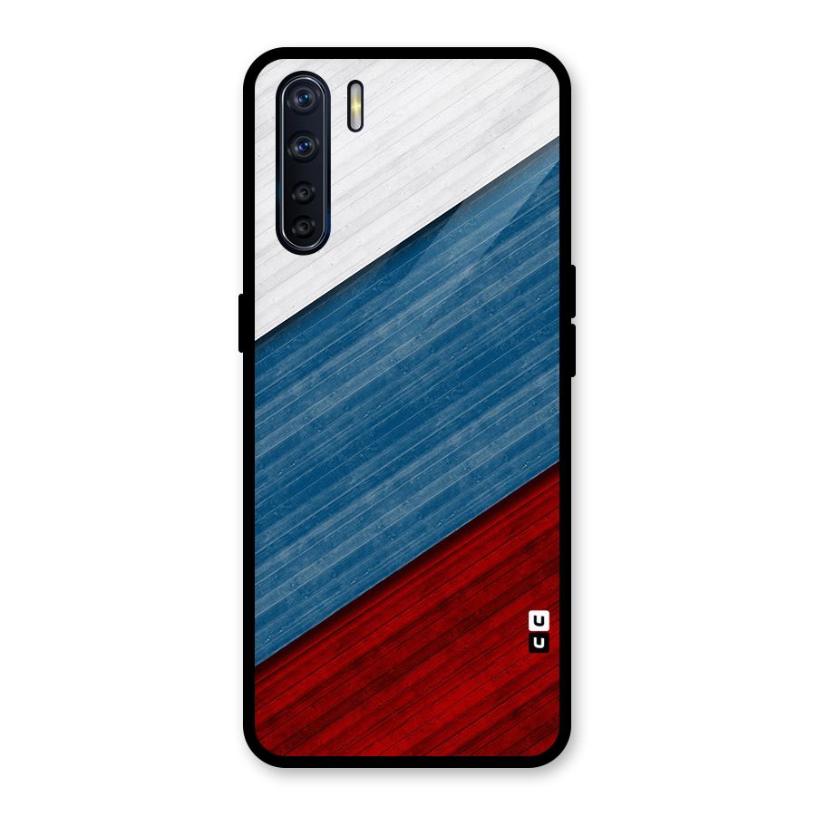 Slant Beautiful Stripe Glass Back Case for Oppo F15