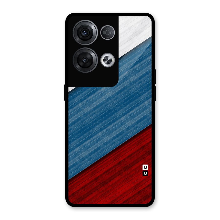 Slant Beautiful Stripe Glass Back Case for Oppo Reno8 Pro 5G