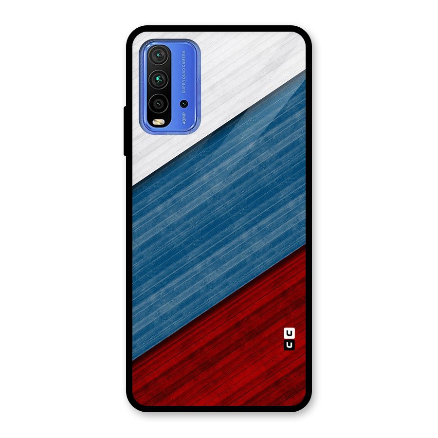 Slant Beautiful Stripe Glass Back Case for Redmi 9 Power