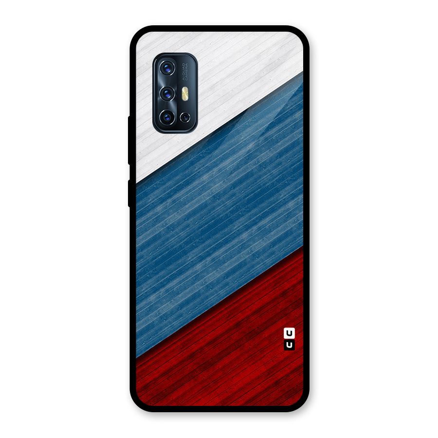 Slant Beautiful Stripe Glass Back Case for Vivo V17