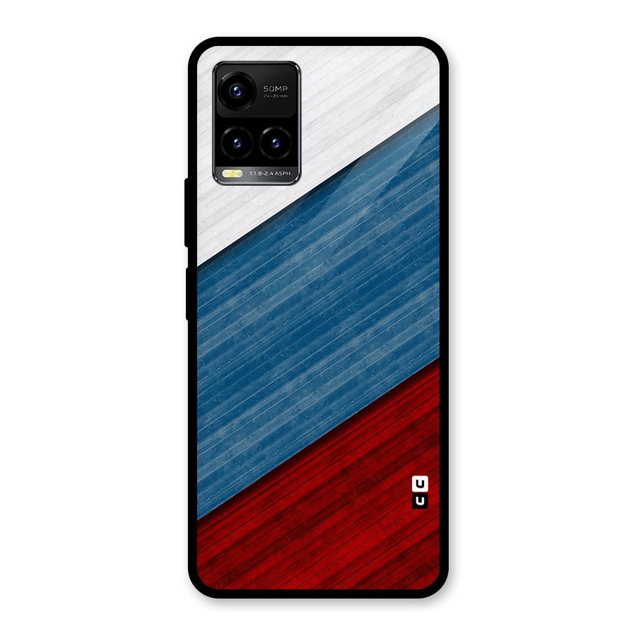 Slant Beautiful Stripe Glass Back Case for Vivo Y21A
