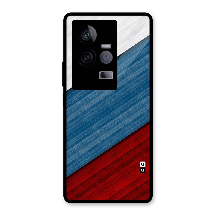 Slant Beautiful Stripe Glass Back Case for Vivo iQOO 11 5G