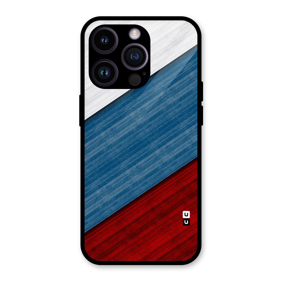 Slant Beautiful Stripe Glass Back Case for iPhone 14 Pro