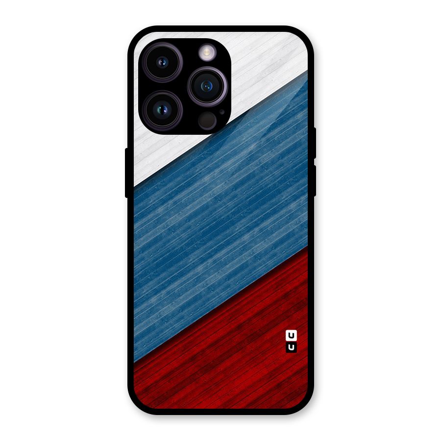 Slant Beautiful Stripe Glass Back Case for iPhone 14 Pro Max
