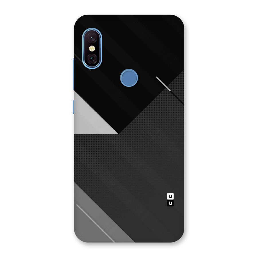 Slant Grey Back Case for Redmi Note 6 Pro