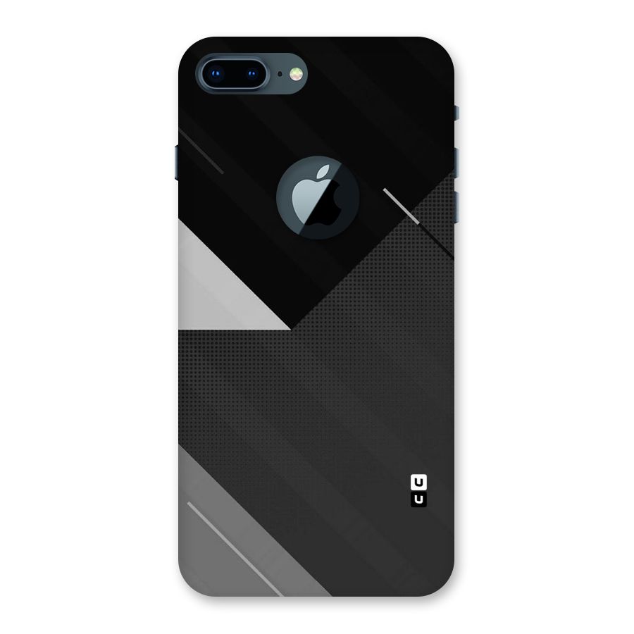 Slant Grey Back Case for iPhone 7 Plus Logo Cut