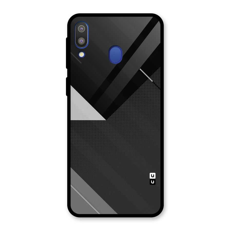 Slant Grey Glass Back Case for Galaxy M20