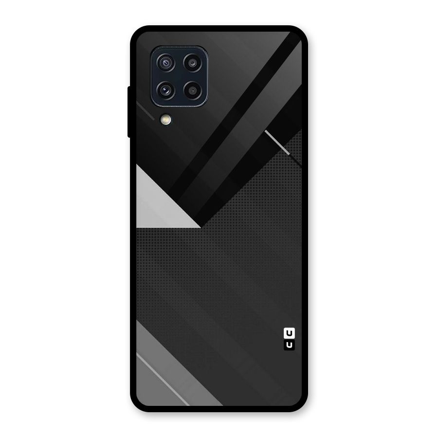 Slant Grey Glass Back Case for Galaxy M32