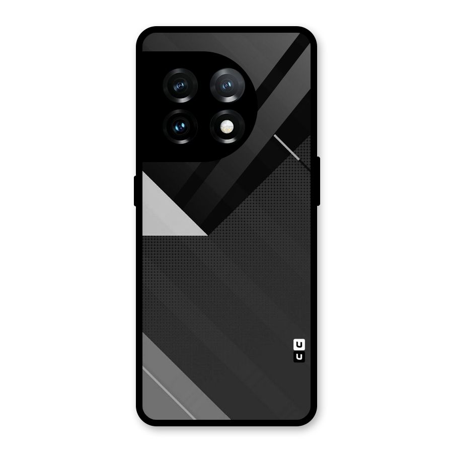 Slant Grey Glass Back Case for OnePlus 11