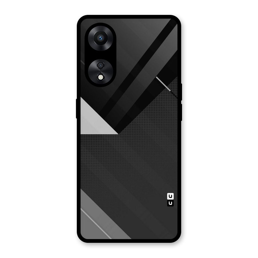 Slant Grey Glass Back Case for Oppo A78
