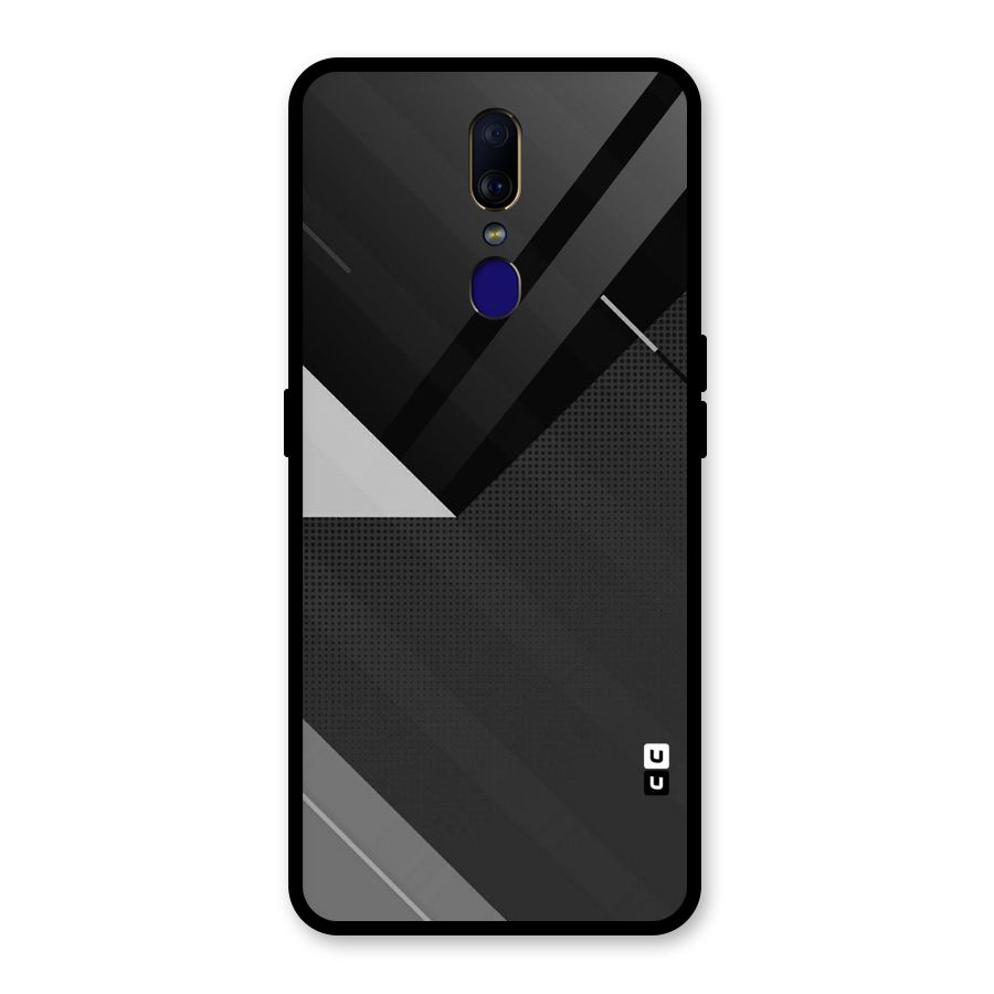Slant Grey Glass Back Case for Oppo F11