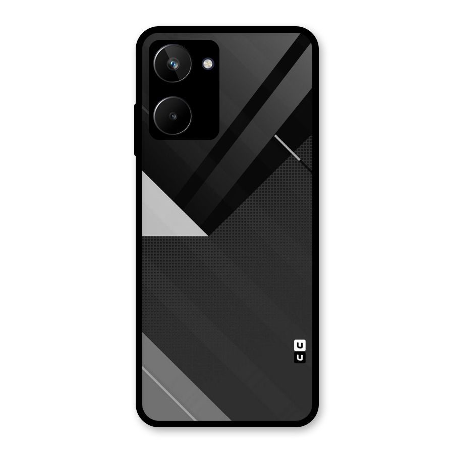 Slant Grey Glass Back Case for Realme 10