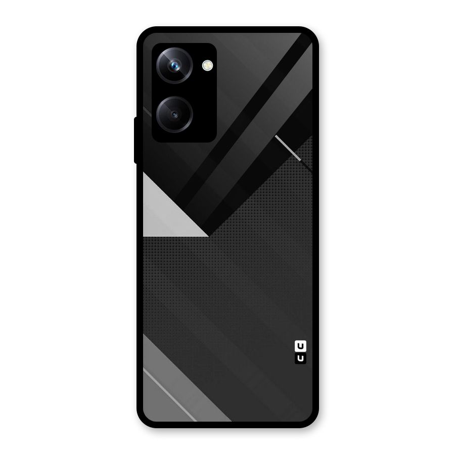 Slant Grey Glass Back Case for Realme 10 Pro