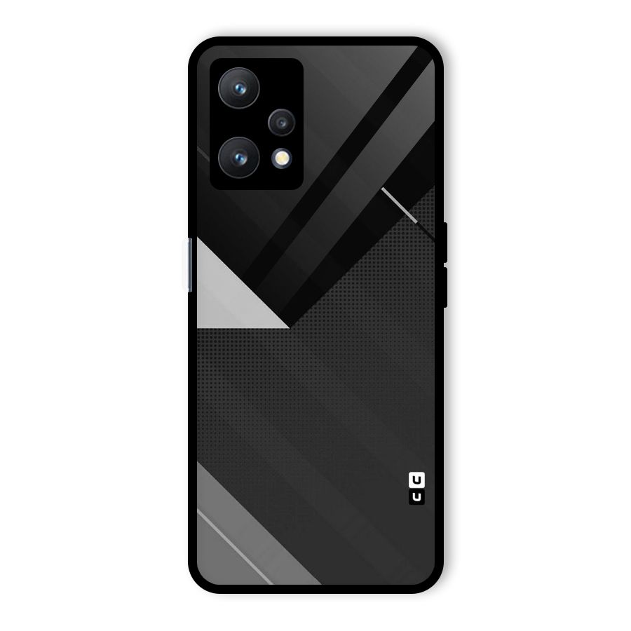 Slant Grey Glass Back Case for Realme 9 Pro 5G