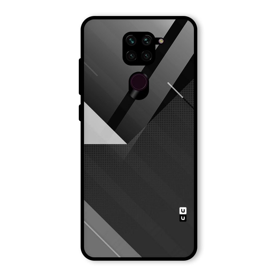 Slant Grey Glass Back Case for Redmi Note 9
