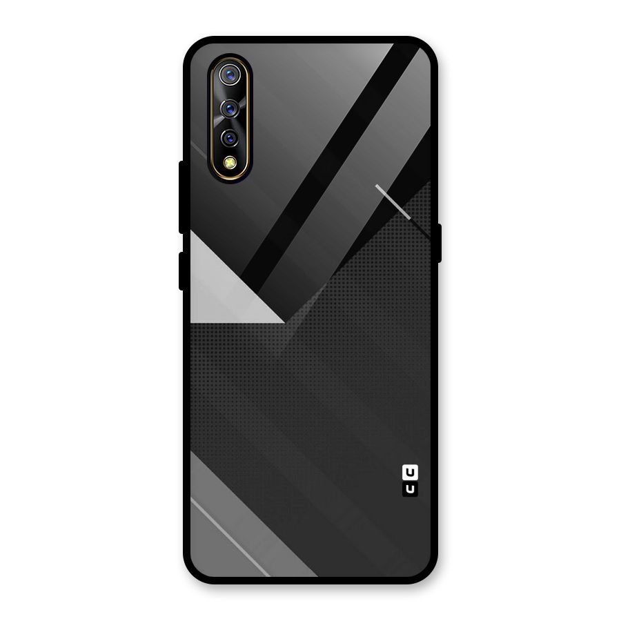 Slant Grey Glass Back Case for Vivo S1