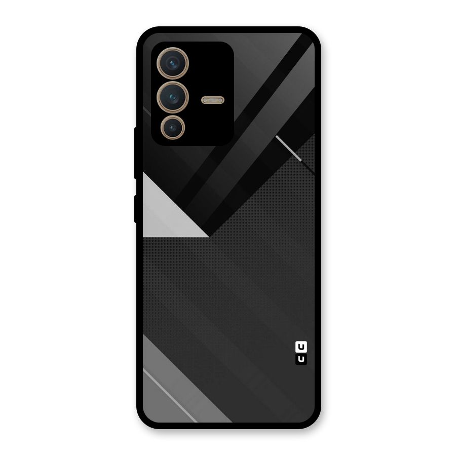 Slant Grey Glass Back Case for Vivo V23 5G