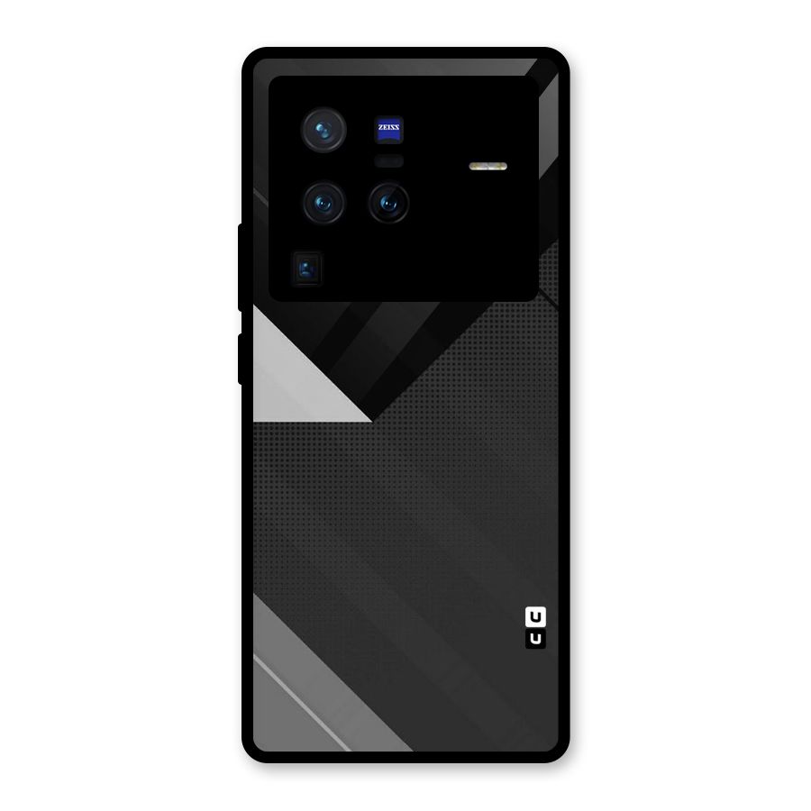 Slant Grey Glass Back Case for Vivo X80 Pro