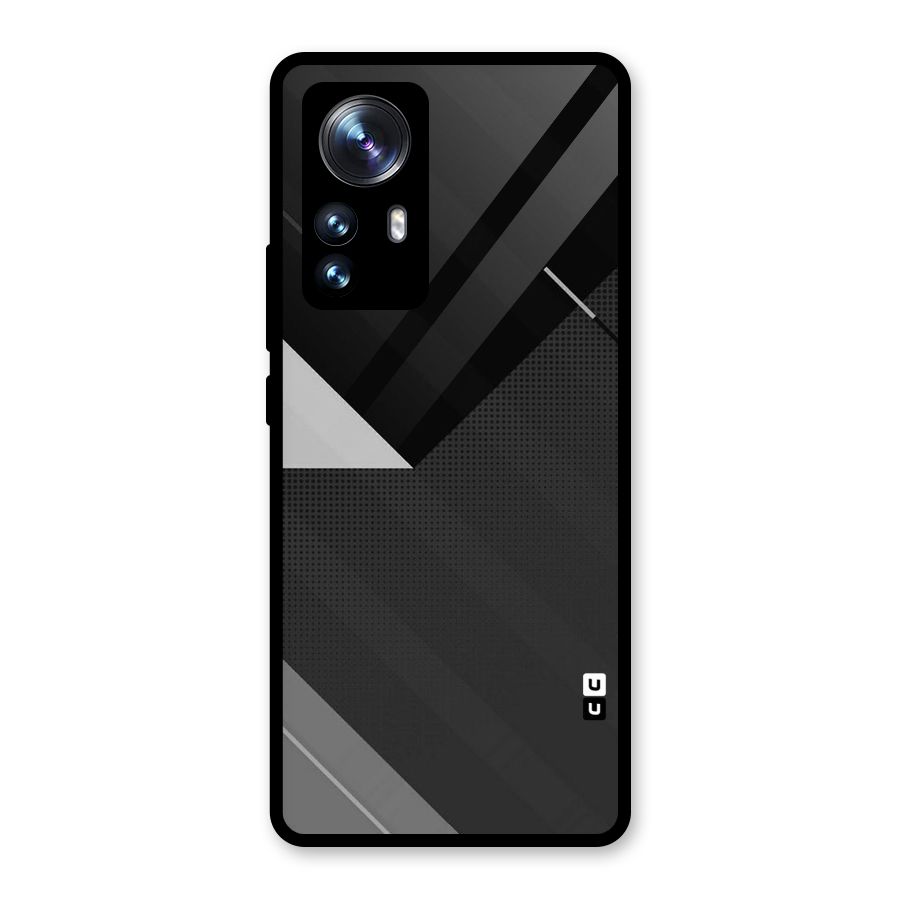 Slant Grey Glass Back Case for Xiaomi 12 Pro