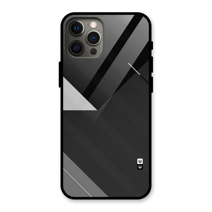 Slant Grey Glass Back Case for iPhone 12 Pro Max