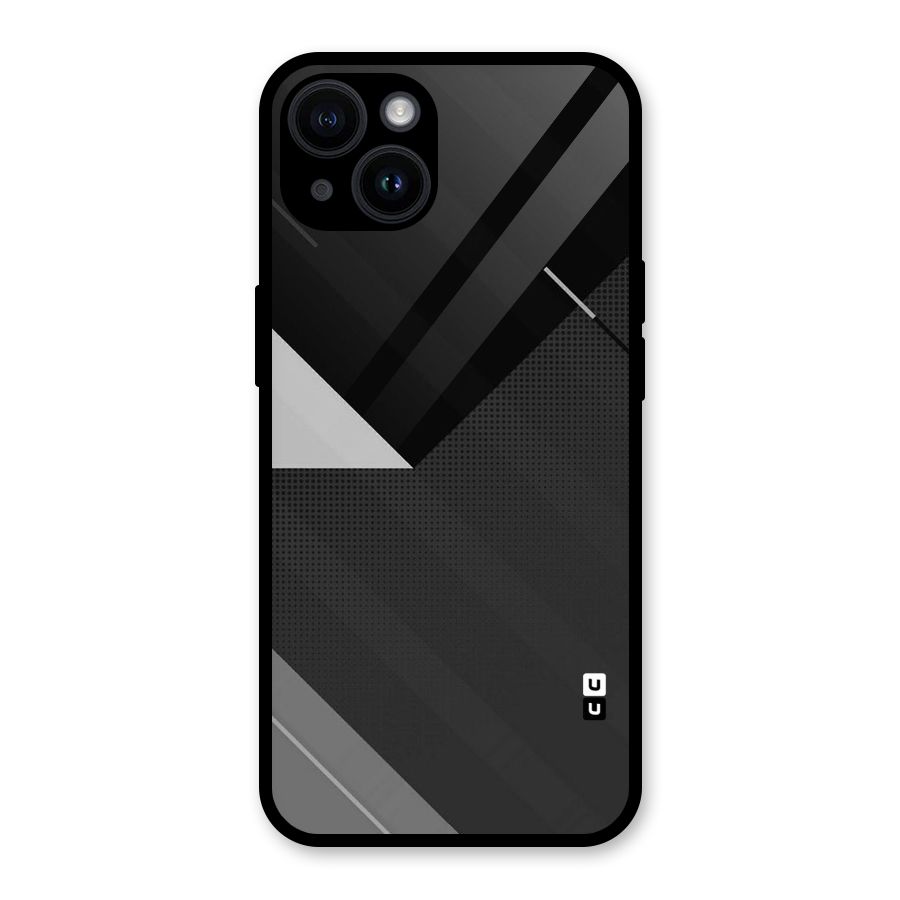 Slant Grey Glass Back Case for iPhone 14