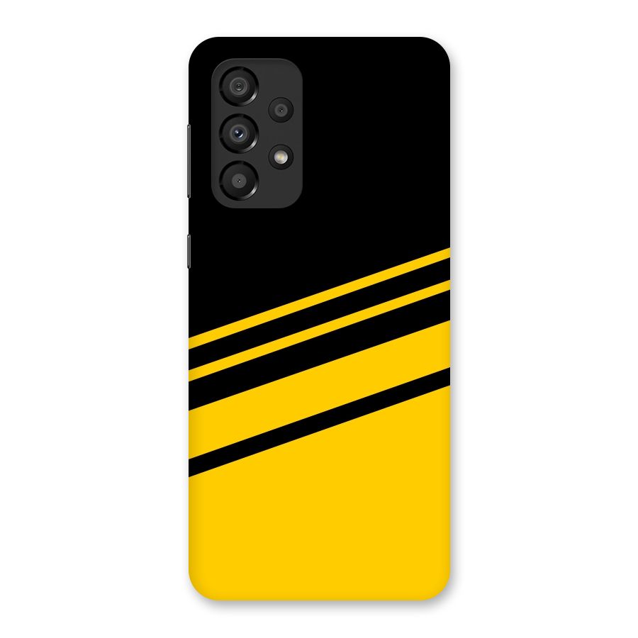 Slant Yellow Stripes Back Case for Galaxy A33 5G