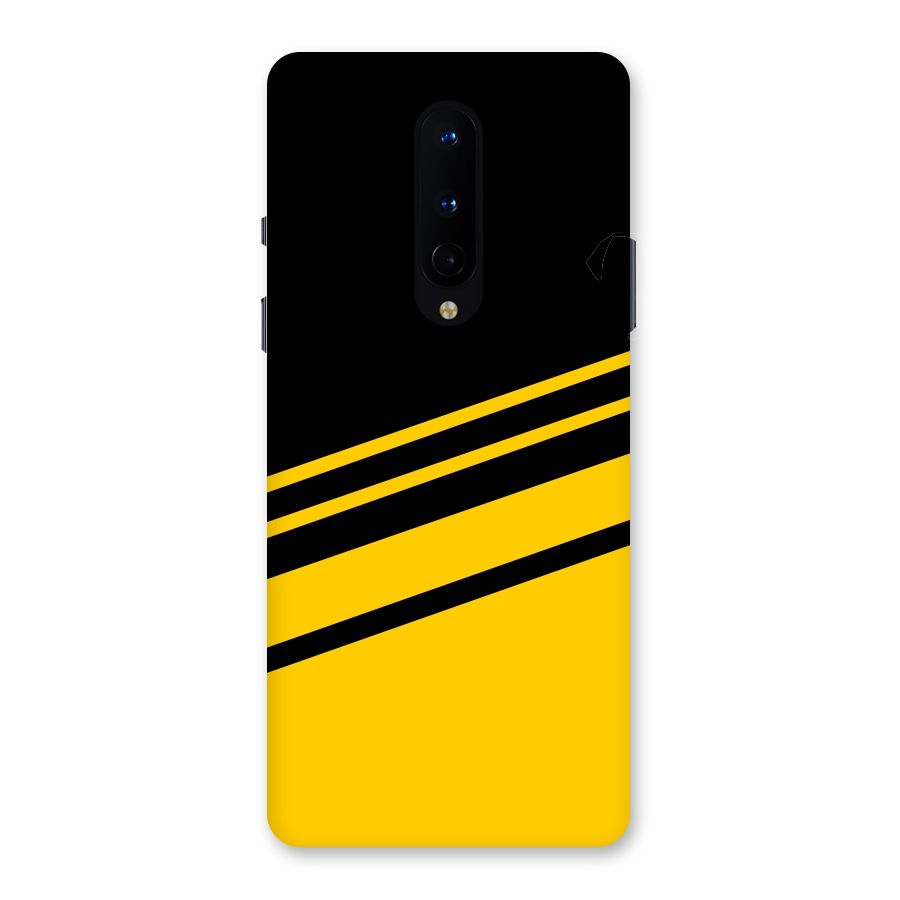 Slant Yellow Stripes Back Case for OnePlus 8