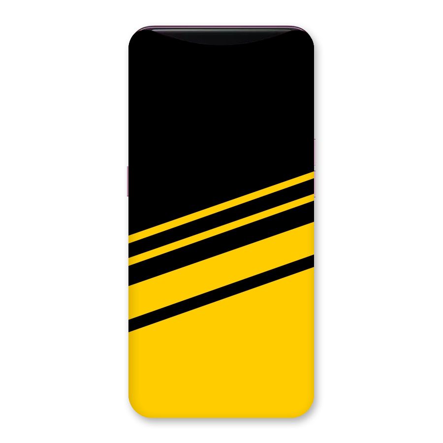 Slant Yellow Stripes Back Case for Oppo Find X