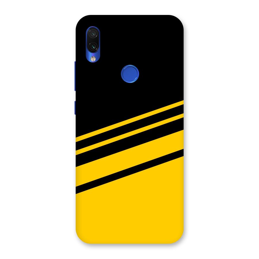 Slant Yellow Stripes Back Case for Redmi Note 7S