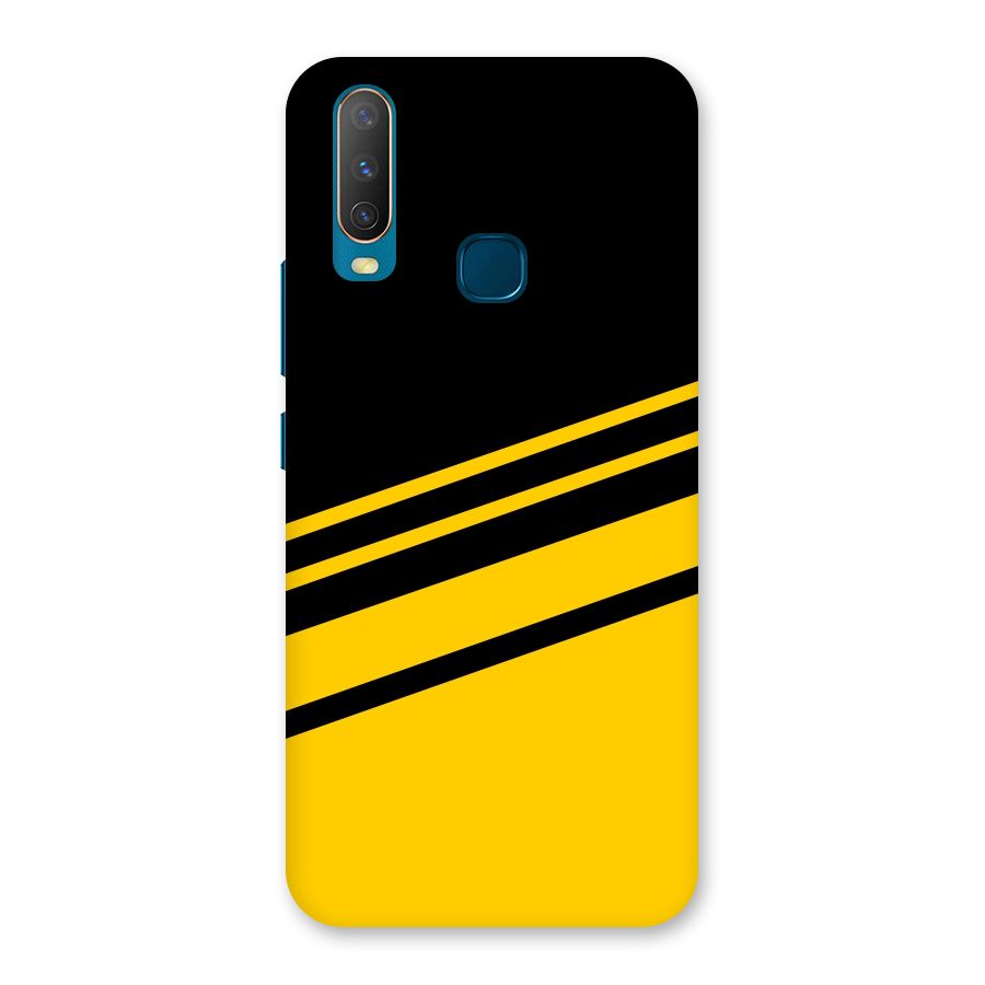 Slant Yellow Stripes Back Case for Vivo U10