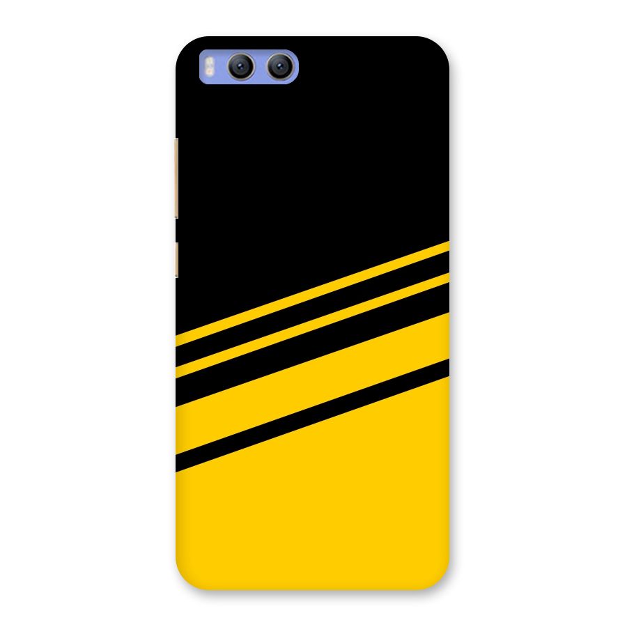 Slant Yellow Stripes Back Case for Xiaomi Mi 6