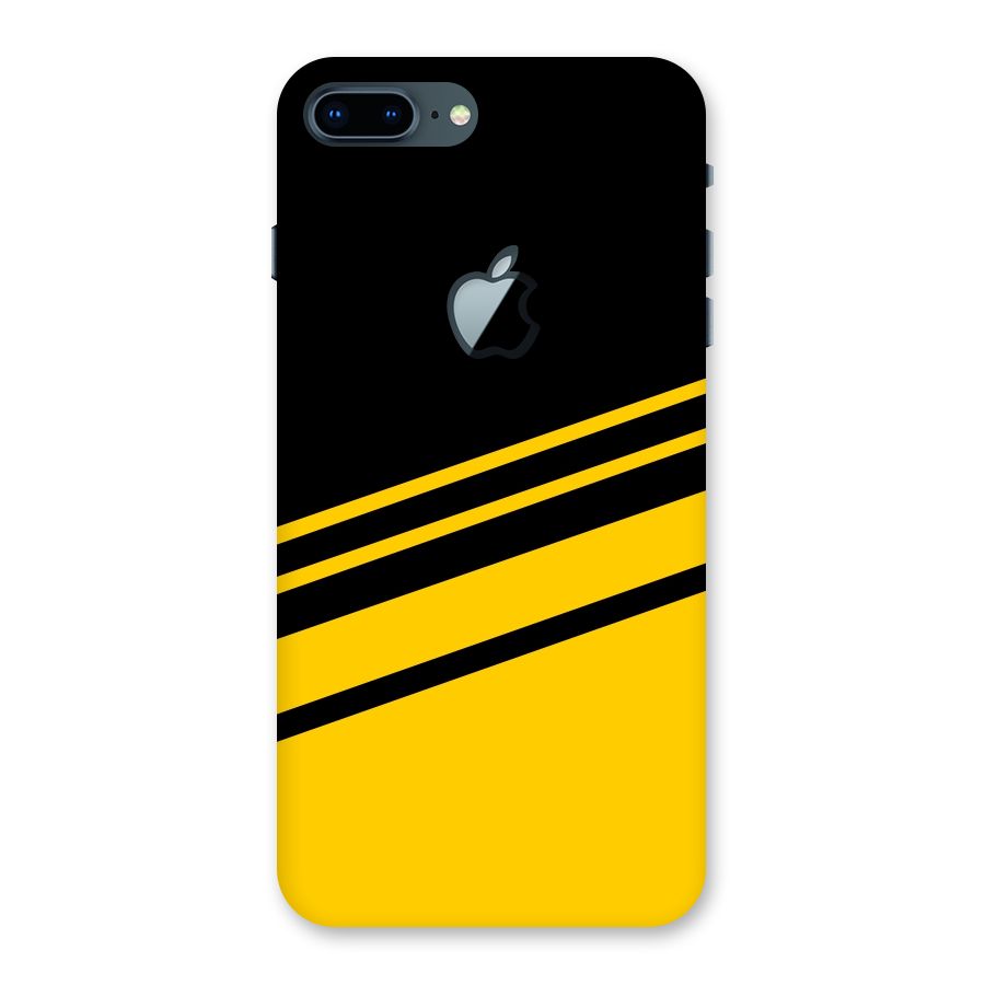 Slant Yellow Stripes Back Case for iPhone 7 Plus Apple Cut