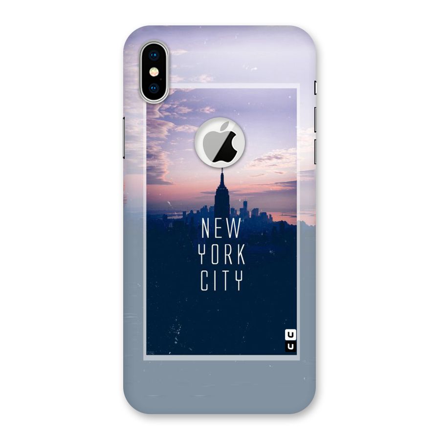 Sleepless City Back Case for iPhone XS Logo Cut