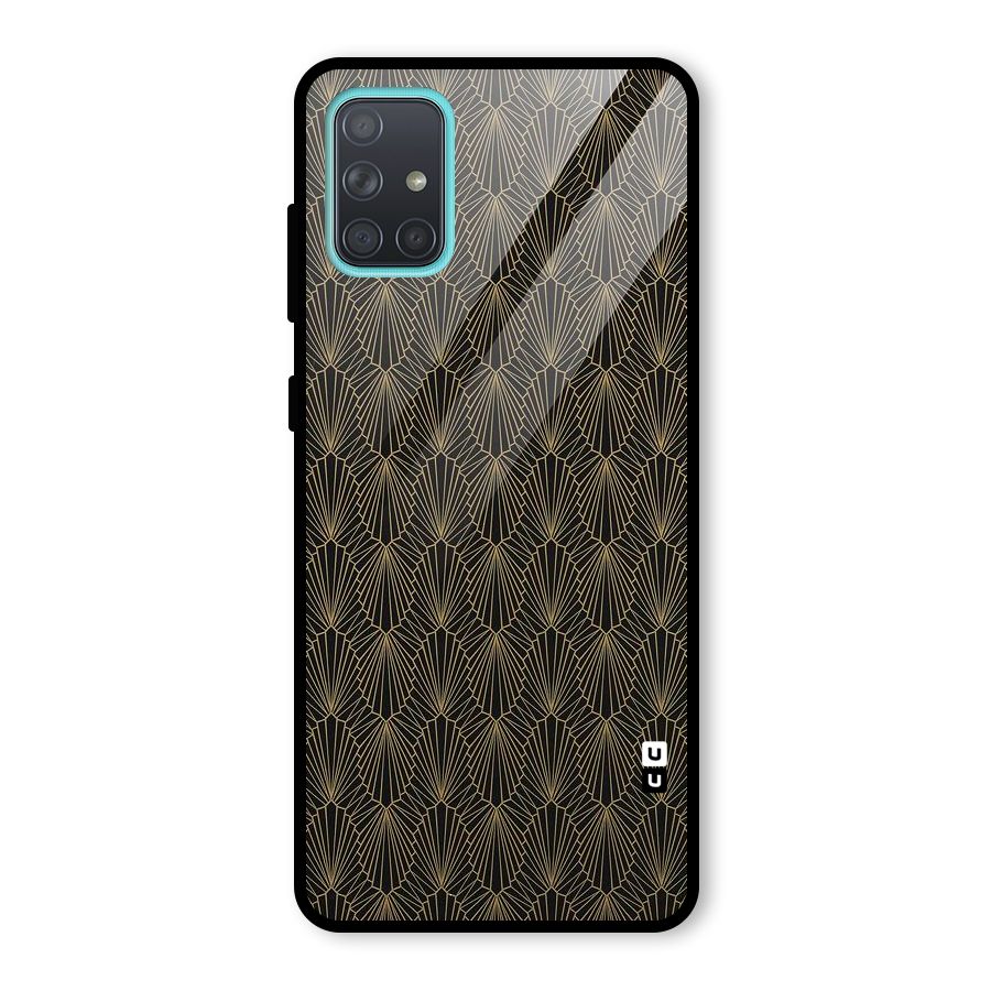 Small Hills Lines Glass Back Case for Galaxy A71