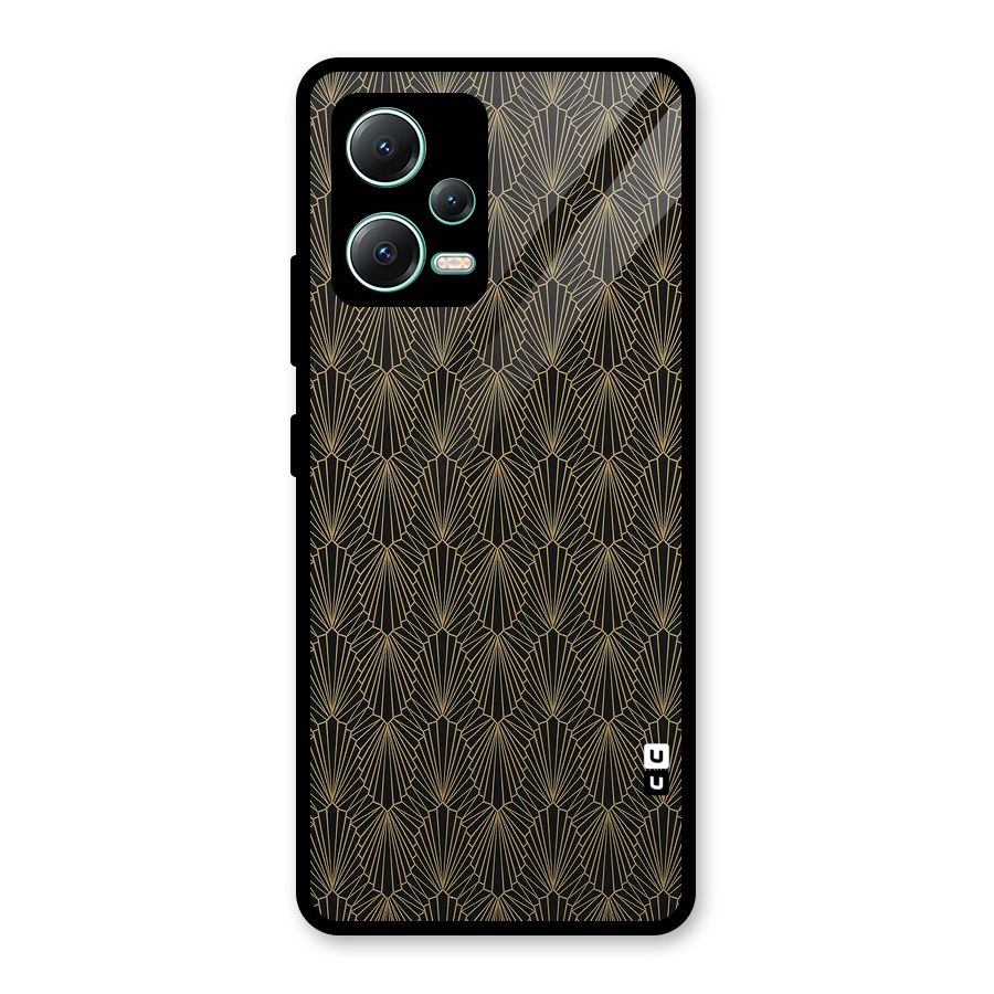 Small Hills Lines Glass Back Case for Redmi Note 12 5G