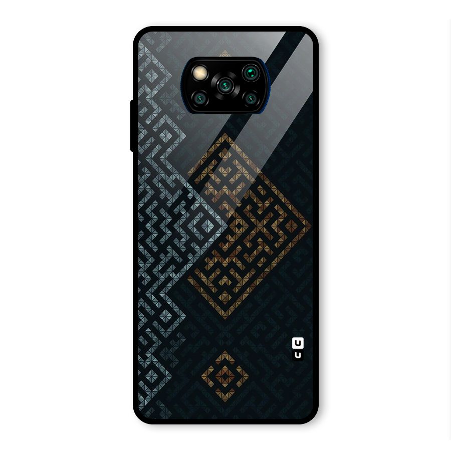 Smart Maze Glass Back Case for Poco X3 Pro