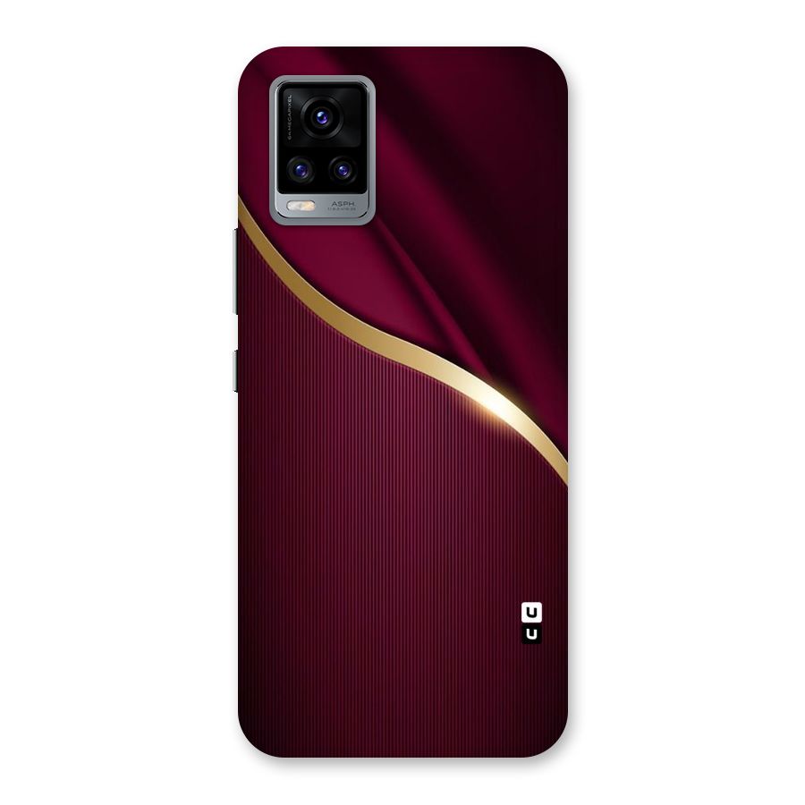 Smooth Maroon Back Case for Vivo V20