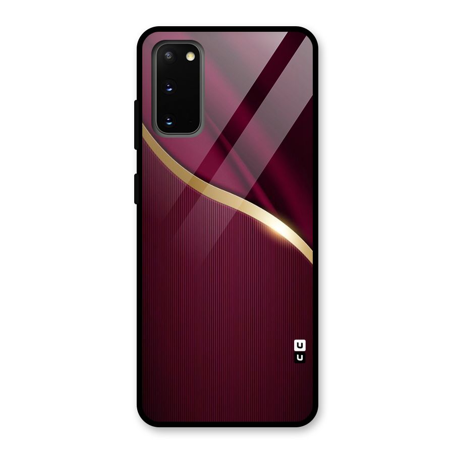 Smooth Maroon Glass Back Case for Galaxy S20