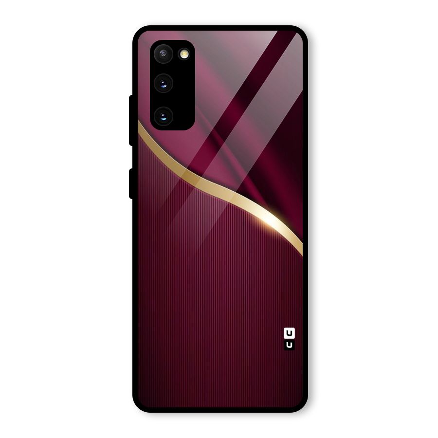 Smooth Maroon Glass Back Case for Galaxy S20 FE 5G
