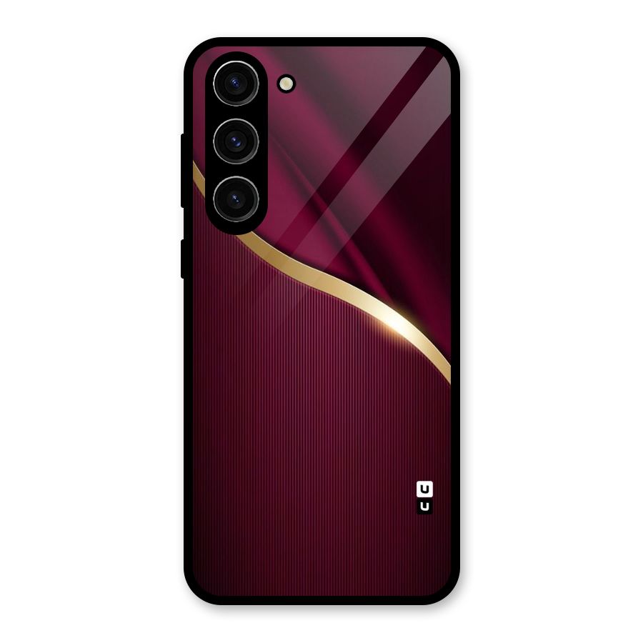 Smooth Maroon Glass Back Case for Galaxy S23 Plus