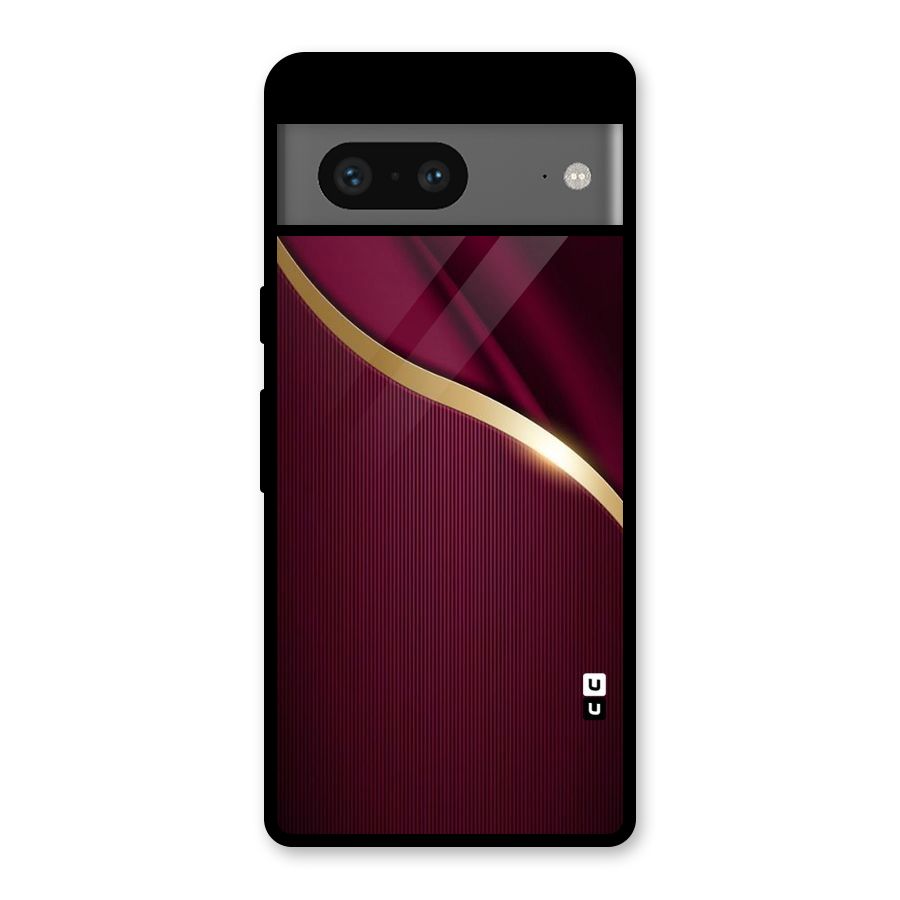Smooth Maroon Glass Back Case for Google Pixel 7