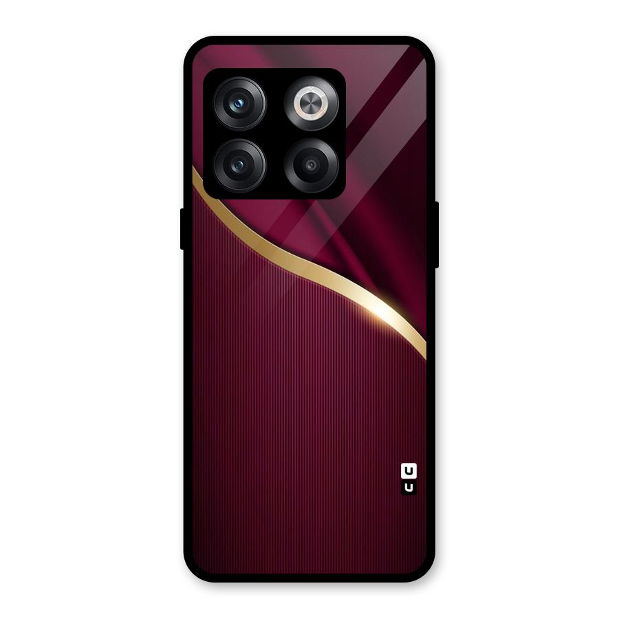 Smooth Maroon Glass Back Case for OnePlus 10T