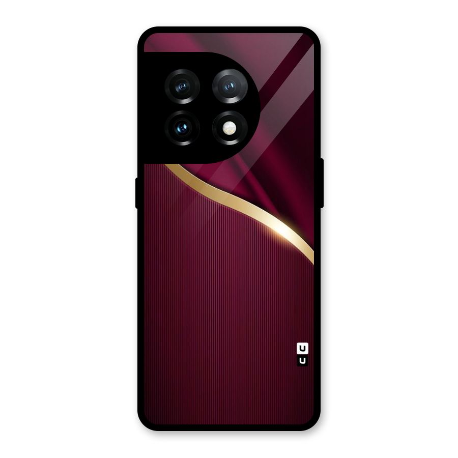 Smooth Maroon Glass Back Case for OnePlus 11