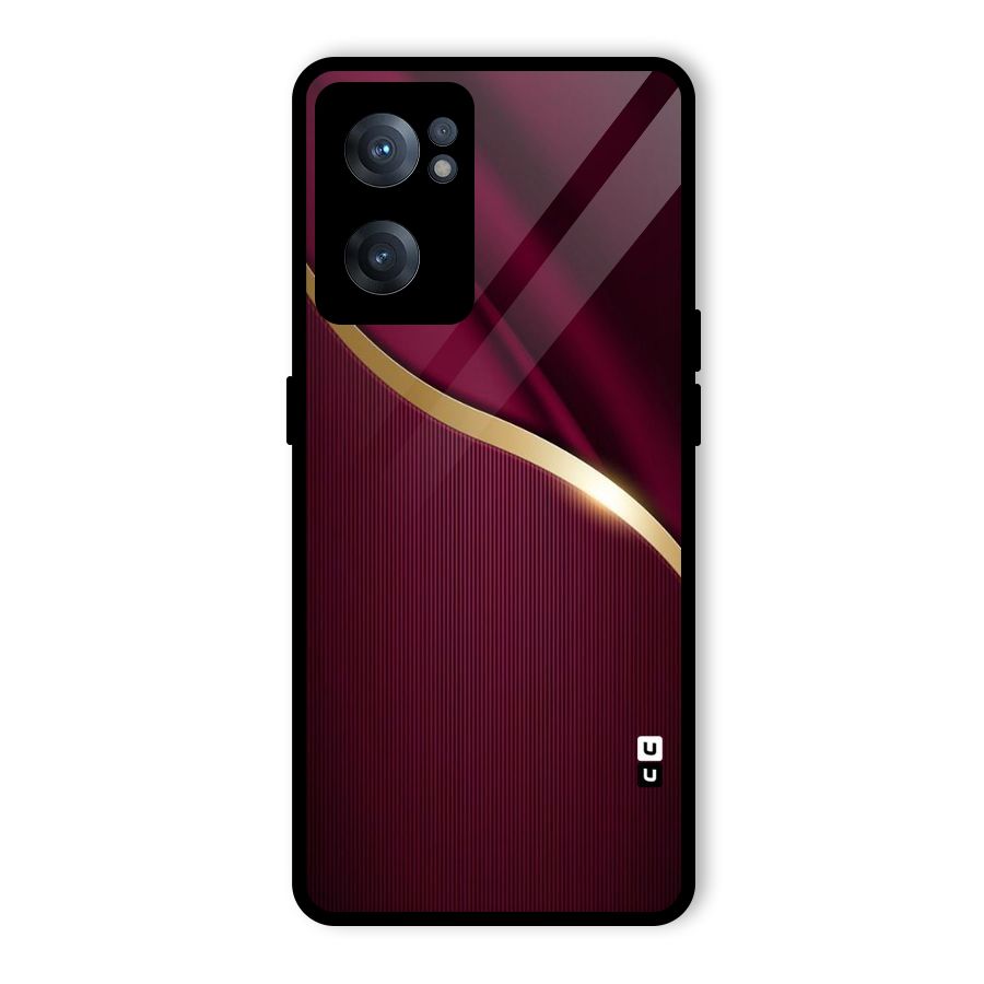 Smooth Maroon Glass Back Case for OnePlus Nord CE 2 5G