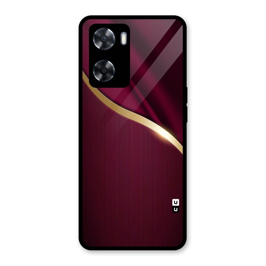 Smooth Maroon Glass Back Case for Oppo A57 2022